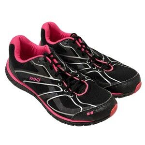 Ryka Women’s Capture Sneakers Black Pink Size 8 Athletic Outdoors Hike Walk Shoe